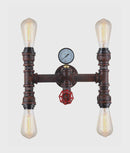 CLA STEAM: Interior Aged Iron 4xPipe Wall Light
