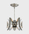CLA STRATO: Abstract Polished Nickel Hardware with Stainless Steel Pendant Light