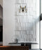 CLA STRATO: Abstract Polished Nickel Hardware with Stainless Steel Pendant Light