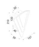 CLA SURAT: City Series LED Dual-CCT Interior Triangular Dimmable Wall Light