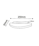 CLA SYDNEY: City Series LED Interior Satin Nickel Curved Frosted Diffuser Wall Light