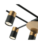 CLA TACHE: Interior Spot Ceiling Lights (with Adjustable Black & Antique Brass Heads) IP20