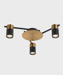 CLA TACHE: Interior Spot Ceiling Lights (with Adjustable Black & Antique Brass Heads) IP20