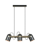 CLA TAZZA: Interior Ellipse Shade with Antique Brass Hardware Pendant Light