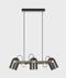 CLA TAZZA: Interior Ellipse Shade with Antique Brass Hardware Pendant Light