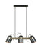 CLA TAZZA: Interior Ellipse Shade with Antique Brass Hardware Pendant Light
