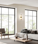 CLA TIEMPO: Interior Up/Down Tubular Clear Glass Wall Lights