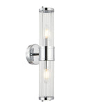 CLA TIEMPO: Interior Up/Down Tubular Clear Glass Wall Lights