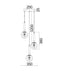 CLA TRATTINO: Interior Bronze Amber / Smokey Black Spherical Glass Multiple Round Base Pendant Lights