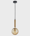 CLA TRATTINO: Interior Bronze Amber / Smokey Black Spherical Glass Pendant Lights