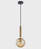 CLA TRATTINO: Interior Bronze Amber / Smokey Black Spherical Glass Pendant Lights