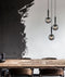 CLA TRATTINO: Interior Bronze Amber / Smokey Black Spherical Glass Multiple Round Base Pendant Lights