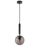 CLA TRATTINO: Interior Bronze Amber / Smokey Black Spherical Glass Pendant Lights