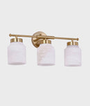 CLA TUFO: Interior White Jar Alabaster with Brass Highlight Wall Light