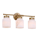 CLA TUFO: Interior White Jar Alabaster with Brass Highlight Wall Light