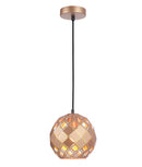 CLA TUILE: Interior Small Embossed Tiled Iron Wine Glass Shape Pendant Lights