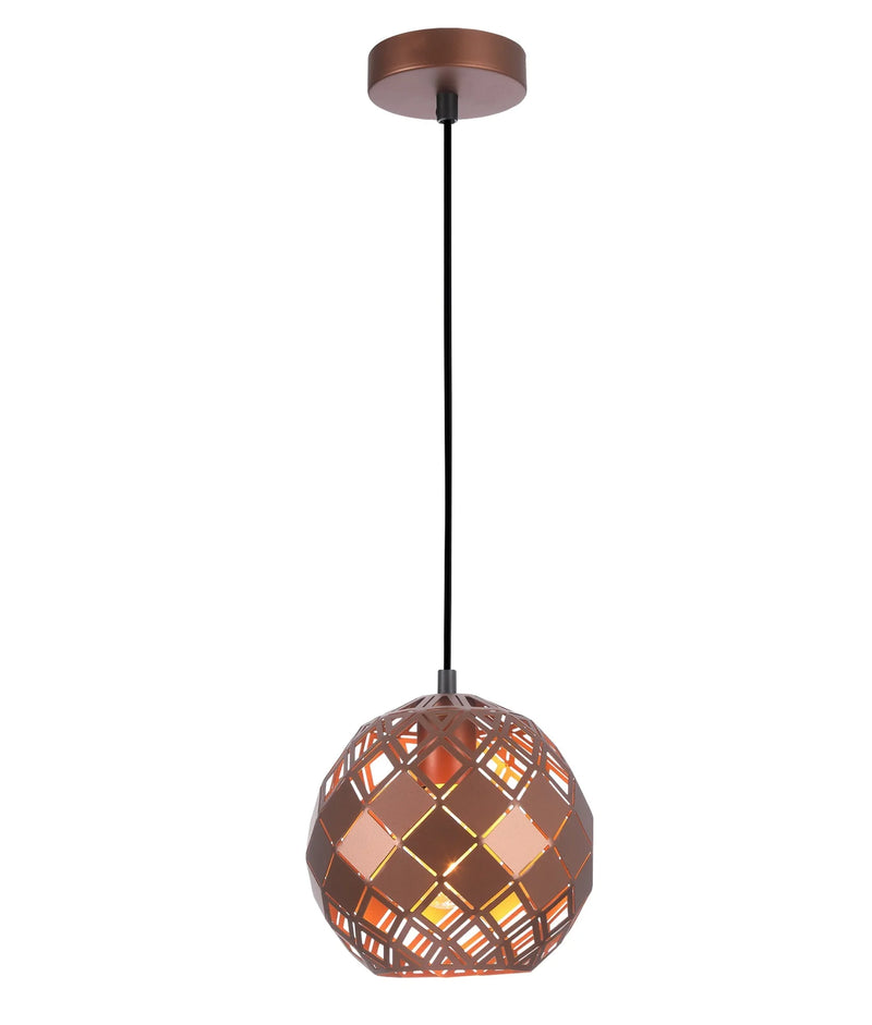 CLA TUILE: Interior Small Embossed Tiled Iron Wine Glass Shape Pendant Lights