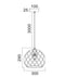 CLA TUILE: Interior Large Embossed Tiled Iron Wine Glass Shape Pendant Lights