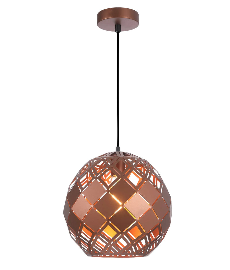CLA TUILE: Interior Large Embossed Tiled Iron Wine Glass Shape Pendant Lights