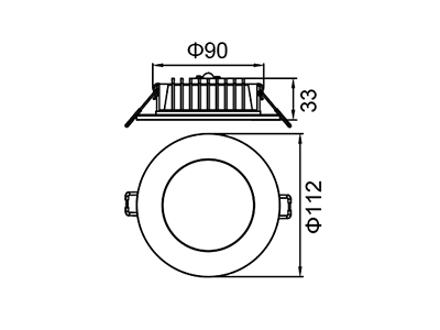 Energetic Lighting TriValite Flush Downlight Tri-Colour 8W (172083)