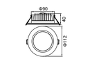 Energetic Lighting TriValite Receesed Downlight Tri-Colour 8W (172084)