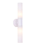 CLA VARA: Interior Tubular Up/Down Opal Glass Wall Lights
