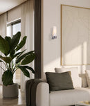 CLA VARA: Interior Tubular Up Opal Glass Wall Lights