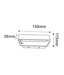 CLA VENICE: City Series LED Interior Matte White Rectangular Up/Down Wall Light