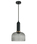CLA VINTAJ: Retro Interior Dome Shape Ribbed Glass Pendant Lights