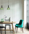 CLA VINTAJ: Retro Interior Dome Shape Ribbed Glass Pendant Lights