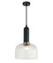 CLA VINTAJ: Retro Interior Dome Shape Ribbed Glass Pendant Lights