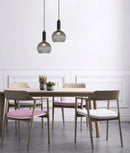 CLA VINTAJ: Interior Wine Glass Shape Ribbed Glass Pendant Lights