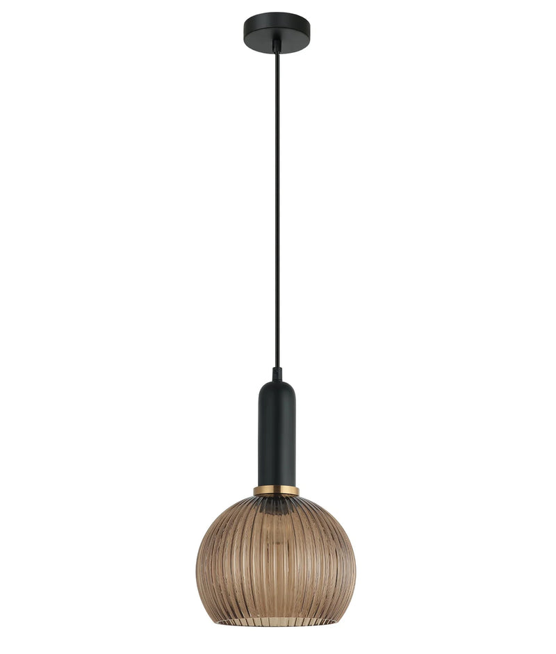CLA VINTAJ: Interior Wine Glass Shape Ribbed Glass Pendant Lights
