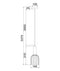 CLA VINTAJ: Retro Interior Ellipse Shape Ribbed Glass Pendant Lights