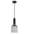 CLA VINTAJ: Retro Interior Ellipse Shape Ribbed Glass Pendant Lights