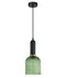 CLA VINTAJ: Retro Interior Ellipse Shape Ribbed Glass Pendant Lights