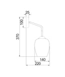 CLA VINUM: Interior Wine Glass Shape with Colour Fading Effect Wall Lights