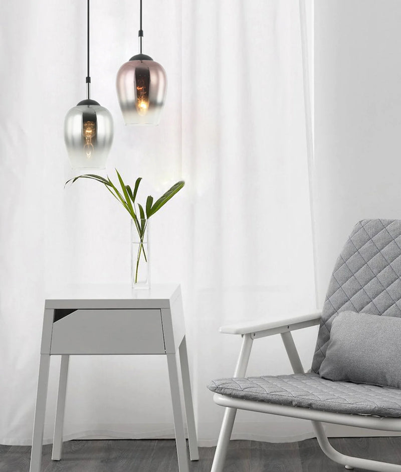 CLA VINUM: Interior Wine Glass Shape Colour Fading Effect Glass Pendant Lights