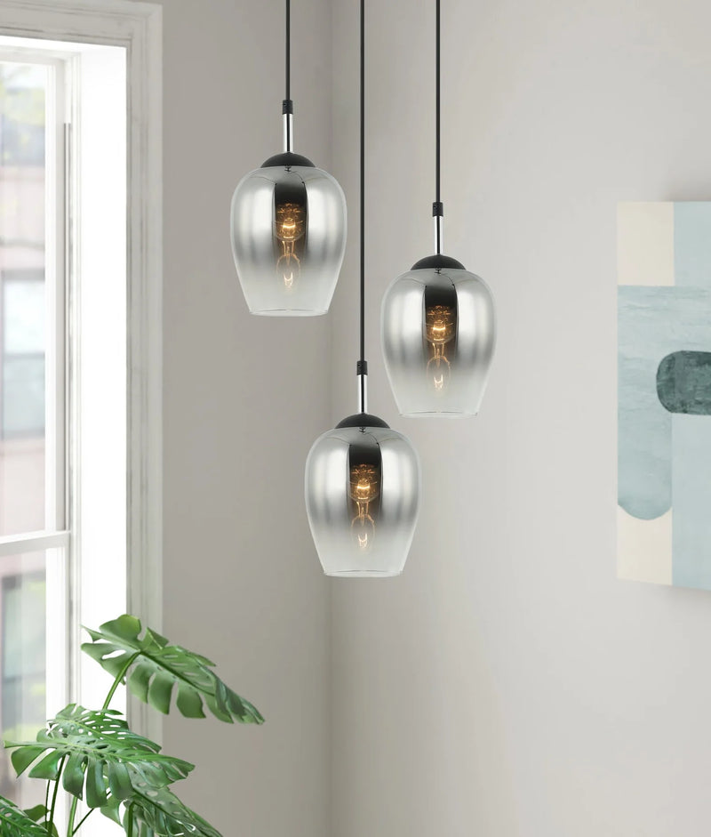 CLA VINUM: Interior Wine Glass Shape Colour Fading Effect Glass Pendant Lights