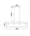 CLA VIRUN: Interior Rectangular Frame Wood with Black Hardware Pendant Light
