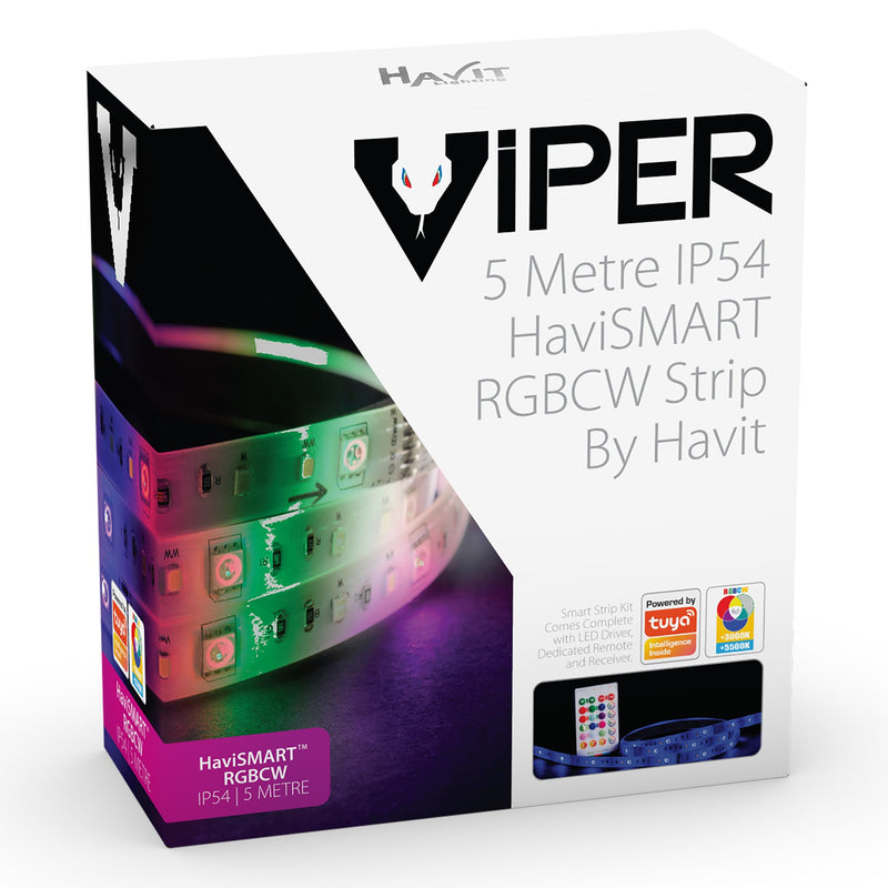 Havit Lighting VIPER 7.2w 5m HaviSMART RGBCW LED Strip kit (VPR9752IP54-72-5M)