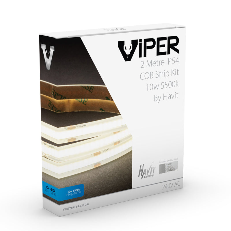 Havit Lighting Viper COB 10w Per Metre 2m LED Strip kit 5500k (VPR9765IP54-320-2M)