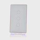 Havit Lighting Wifi 3 Gang White with Gold Trim Wall Switch (HV9120-3)