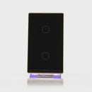 Havit Lighting Wifi 2 Gang Black with Gold Trim Wall Switch (HV9220-2)