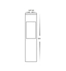 Havit Lighting Fedor Square Aluminium Black Tri Colour LED Bollard Light (HV1630T-BLK-240V-SQ | HV1630T-BLK-24V-SQ)