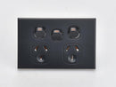 3A AU Orly Range Black Slimline Switch and Socket