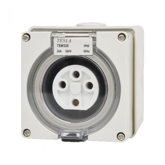 Tesla Service Socket Tesla 4 pin 20 A Socket Outlet (TSO420) – ELS Electrical & Lighting ...