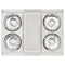 Profile Panel 4 3-in-1 Bathroom Heater with 4 Heat Lamps, Exhaust Fan and Tricolour LED Light