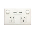Tesla Double 10 Amp Power Point with Double USB