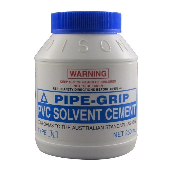 Pipe-Grip Solvent Cement Type N 250ml Clear, PVC